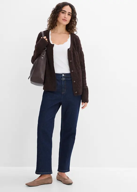 H&aring;lm&ouml;nstrad cardigan, bonprix
