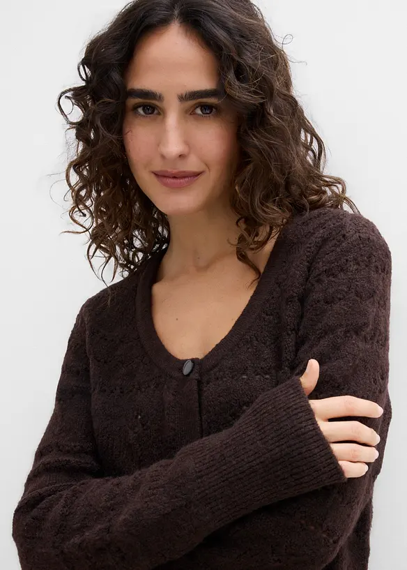 H&aring;lm&ouml;nstrad cardigan, bonprix