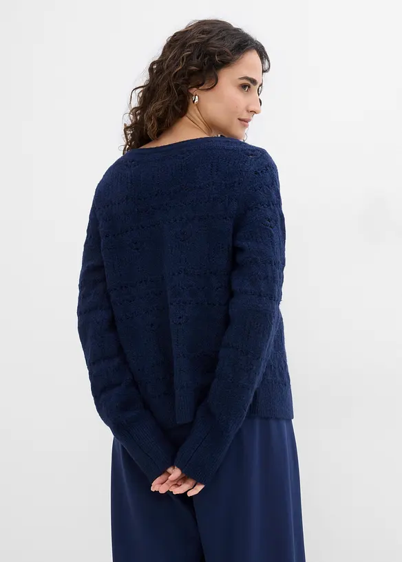 H&aring;lm&ouml;nstrad cardigan, bonprix