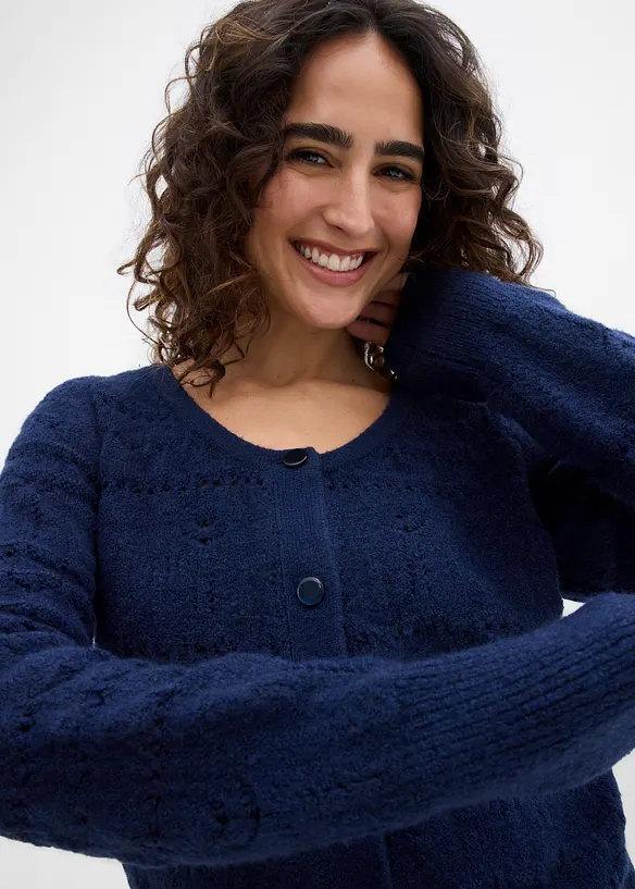 H&aring;lm&ouml;nstrad cardigan, bonprix