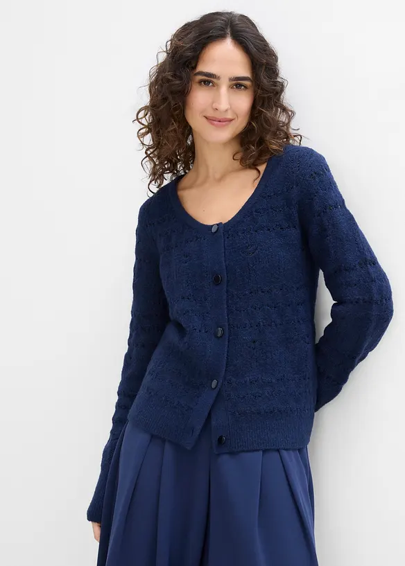 H&aring;lm&ouml;nstrad cardigan, bonprix