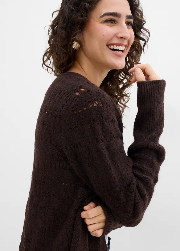 H&aring;lm&ouml;nstrad cardigan, bonprix