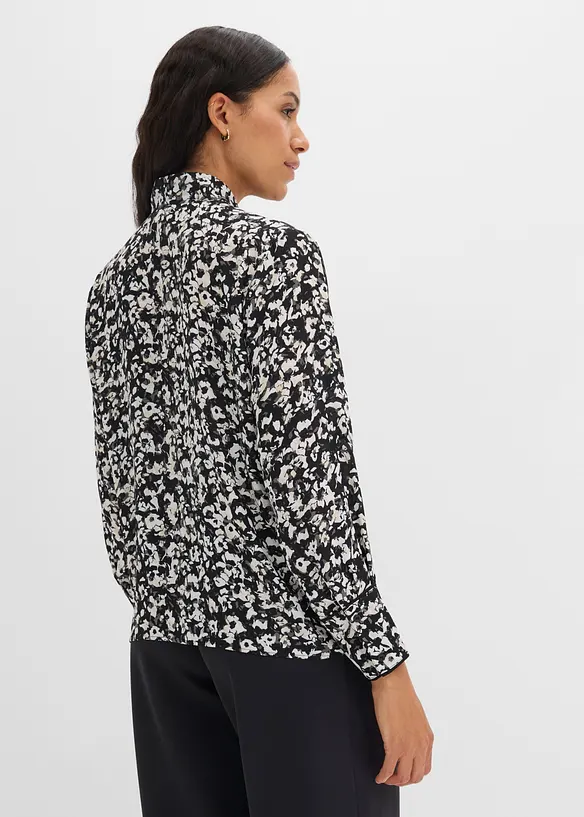 Blus med knytband, bonprix