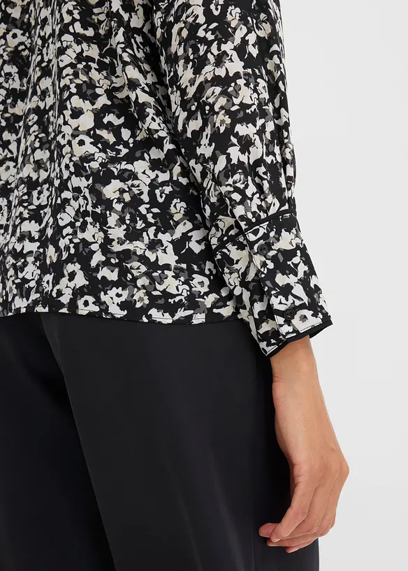Blus med knytband, bonprix
