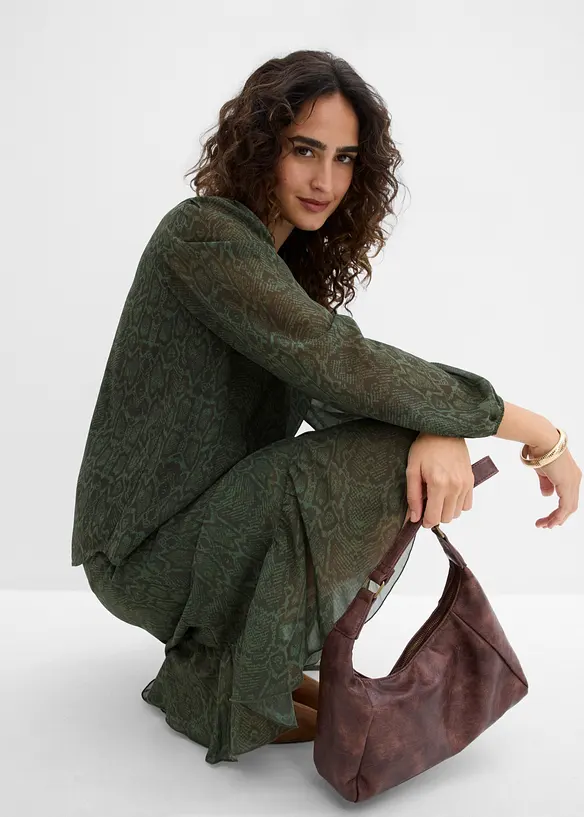 Blus med spetsdekoration, bonprix