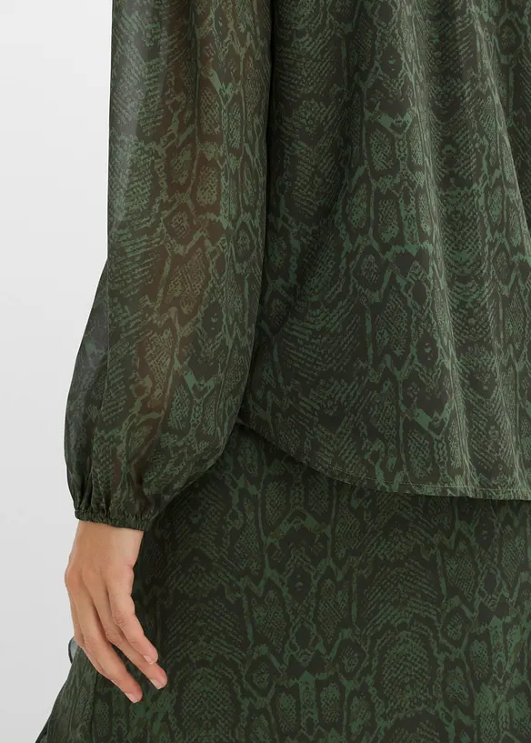 Blus med spetsdekoration, bonprix