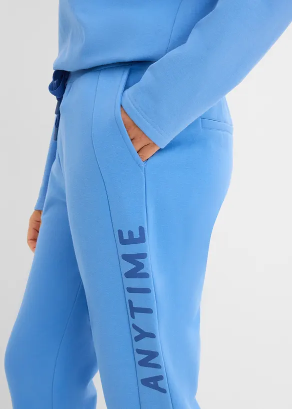 Joggingbyxa av elastisk materialmix med ekologisk bomull, bonprix