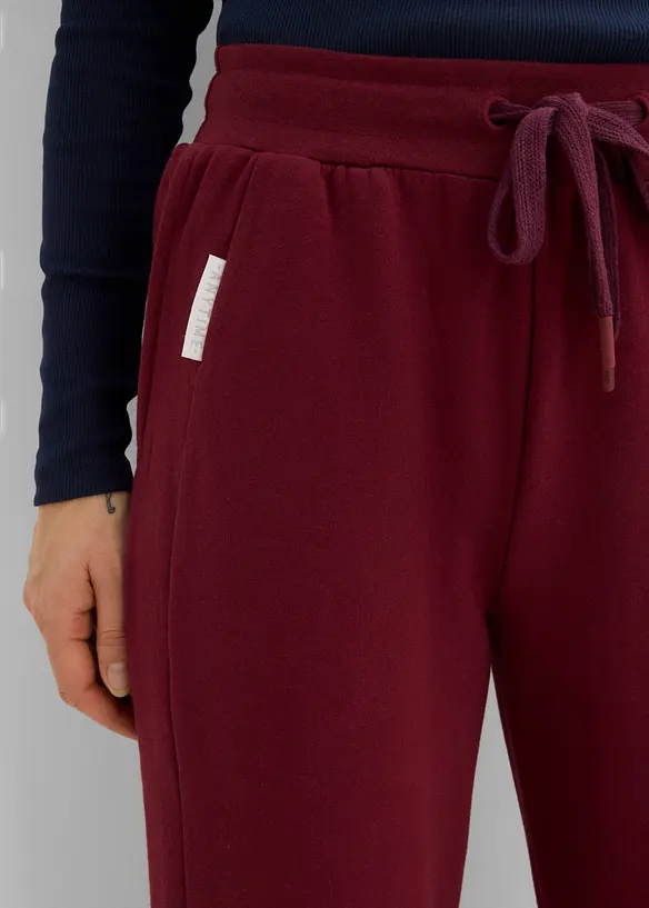 Joggingbyxa av elastisk materialmix med ekologisk bomull, bonprix