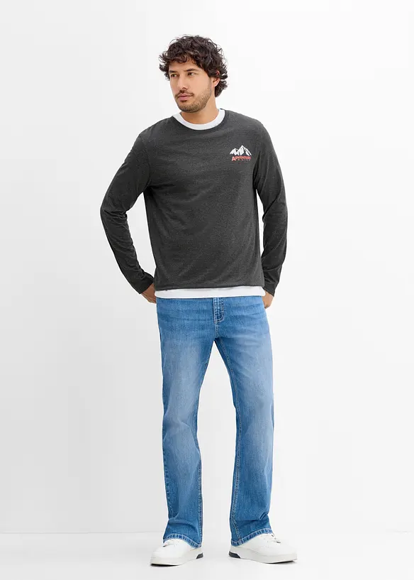 L&aring;ng&auml;rmad T-shirt (2-pack), bonprix