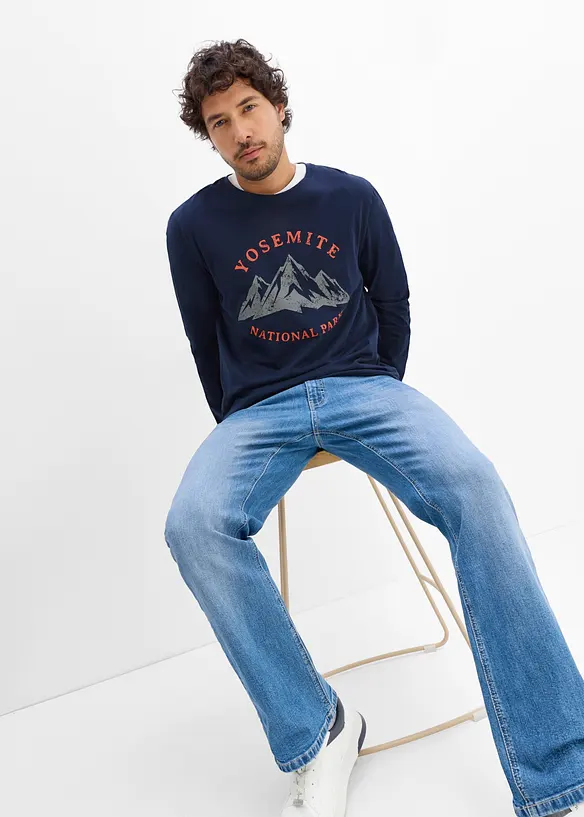 L&aring;ng&auml;rmad T-shirt i ekologisk bomull, bonprix