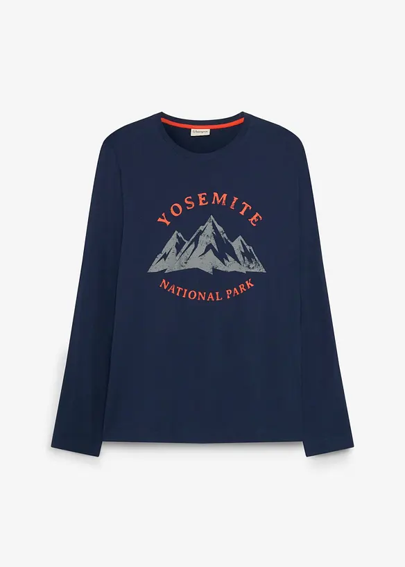 L&aring;ng&auml;rmad T-shirt i ekologisk bomull, bonprix
