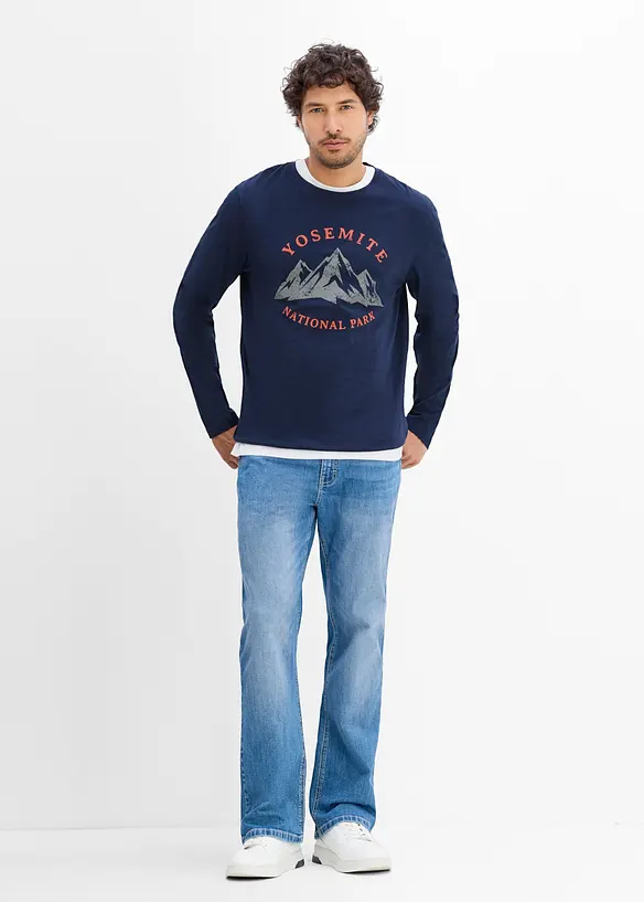 L&aring;ng&auml;rmad T-shirt i ekologisk bomull, bonprix