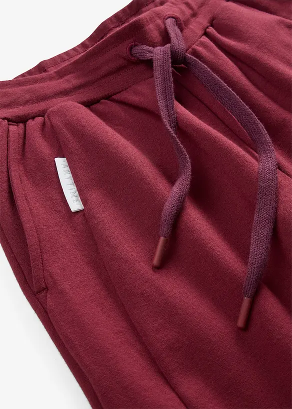 Joggingbyxa av elastisk materialmix med ekologisk bomull, bonprix