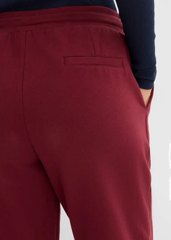 Joggingbyxa av elastisk materialmix med ekologisk bomull, bonprix
