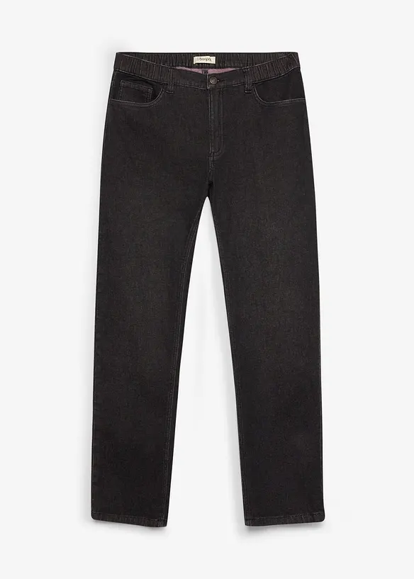 Regular Fit Jeans med res&aring;rmidja, Straight, bonprix