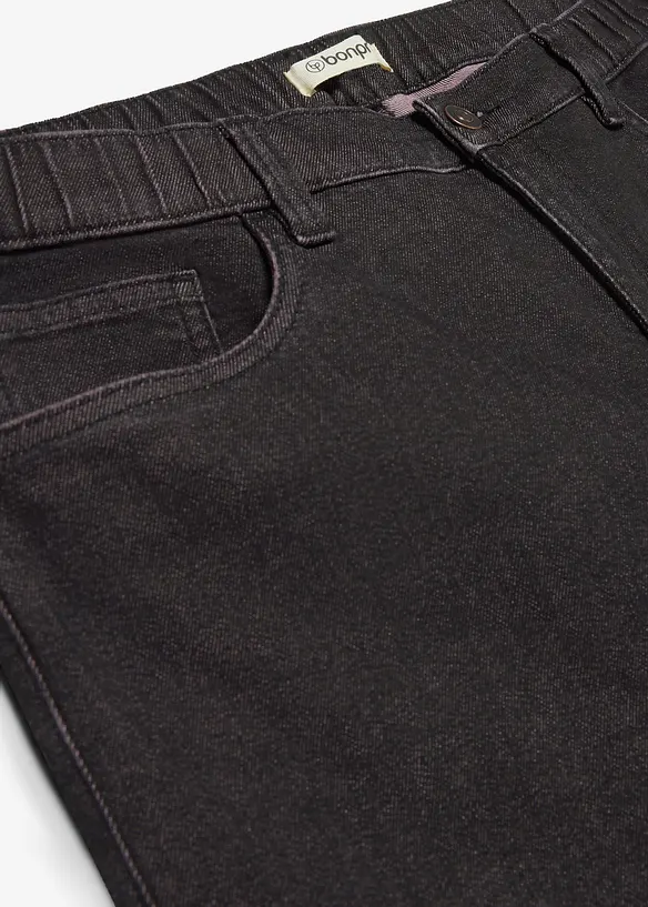Regular Fit Jeans med res&aring;rmidja, Straight, bonprix