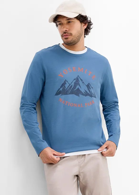 L&aring;ng&auml;rmad T-shirt i ekologisk bomull, bonprix