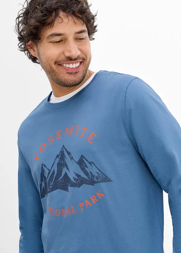 L&aring;ng&auml;rmad T-shirt i ekologisk bomull, bonprix