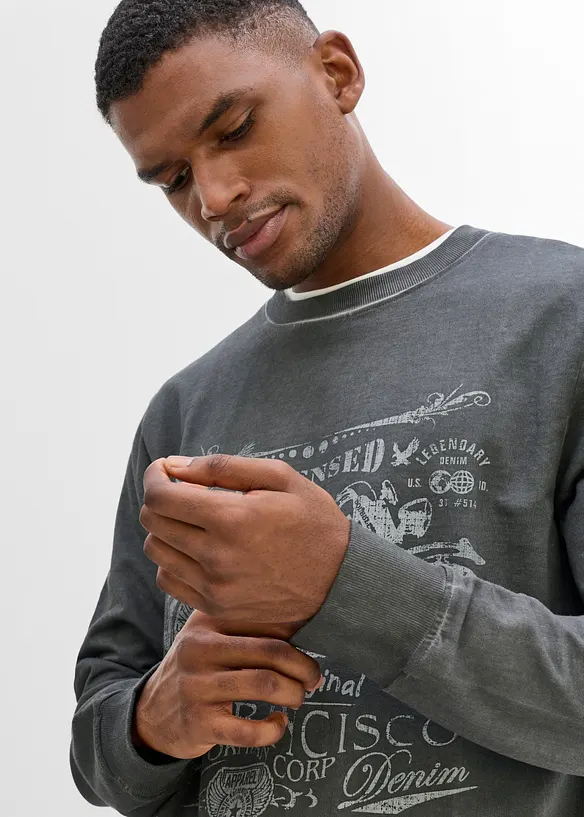 Sweatshirt i bomull, bonprix