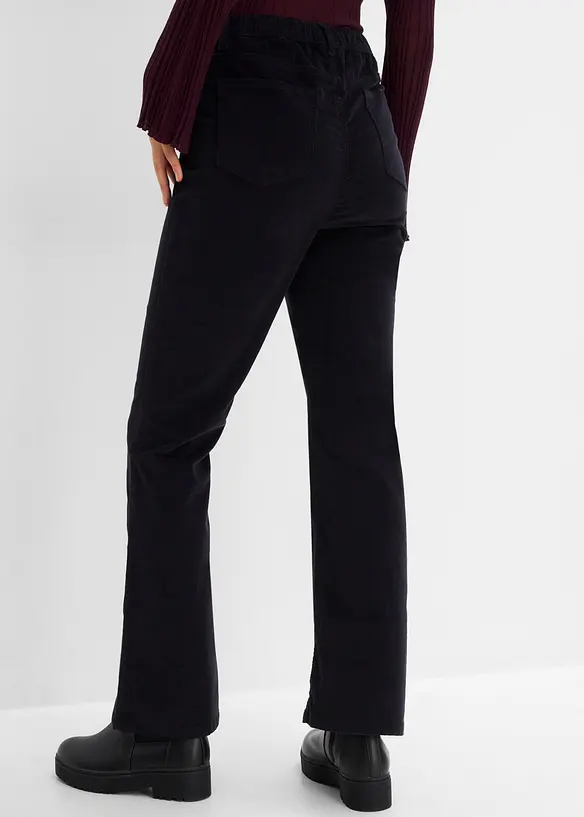 Manchesterbyxa med bootcut i bomullsstretch, bonprix