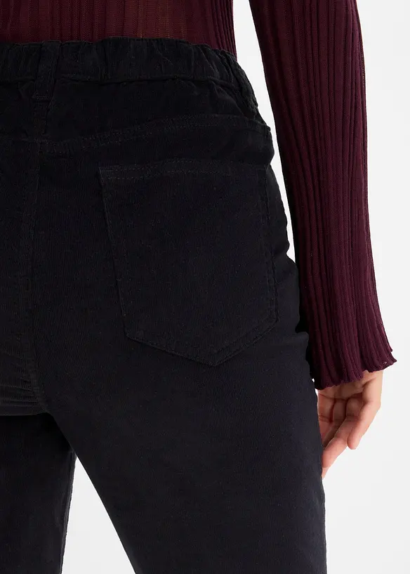 Manchesterbyxa med bootcut i bomullsstretch, bonprix