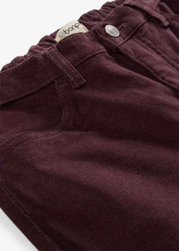 Manchesterbyxa med bootcut i bomullsstretch, bonprix