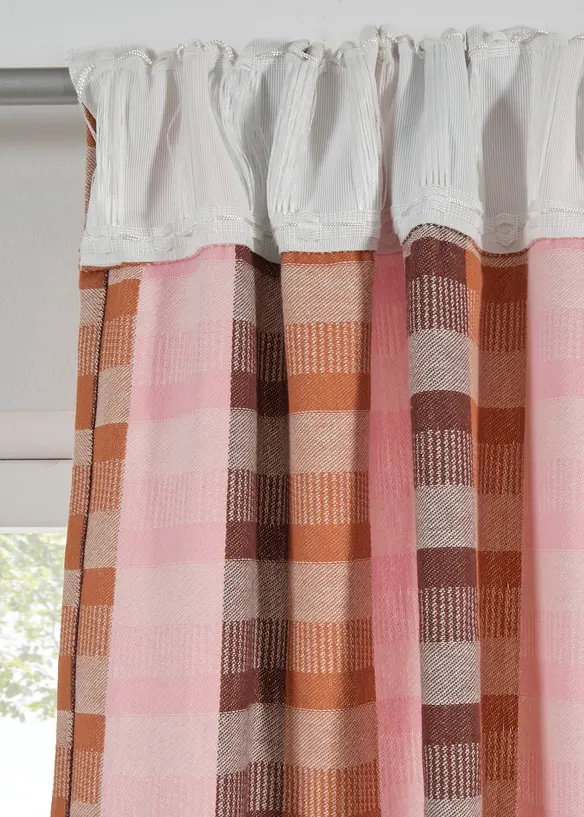 Gardinl&auml;ngd i jacquard av ekologisk bomull (1-pack), bonprix