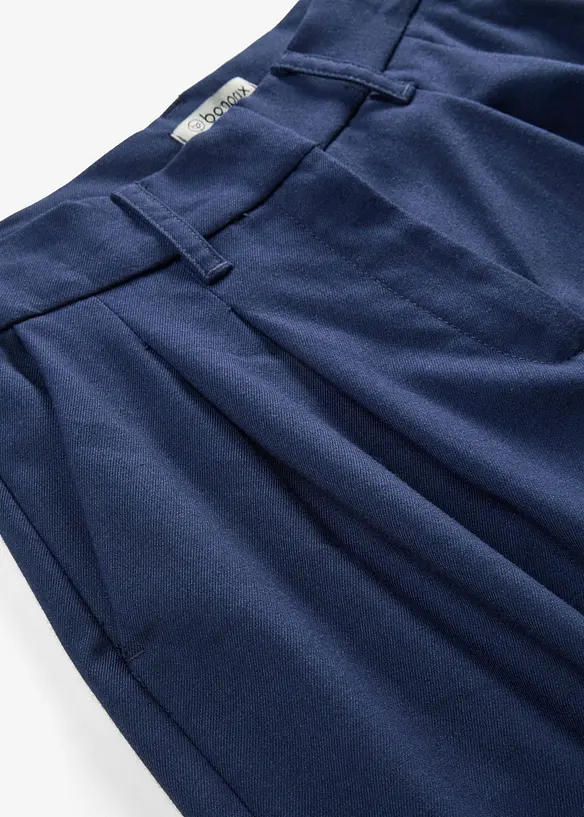 Byxa i materialmix med yllelook, bonprix