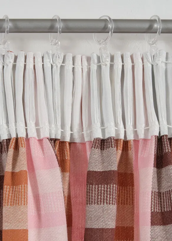 Gardinl&auml;ngd i jacquard av ekologisk bomull (1-pack), bonprix