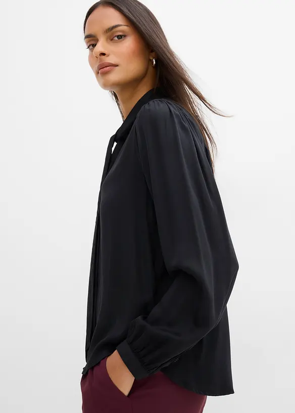 Knytblus i modal, bonprix