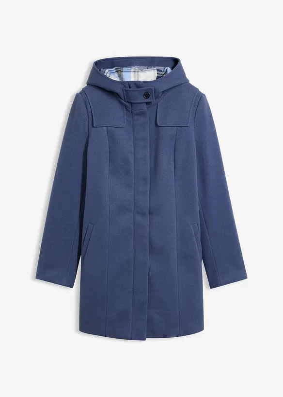 L&aring;ng jacka i ylleimitation med flanellfoder, bonprix