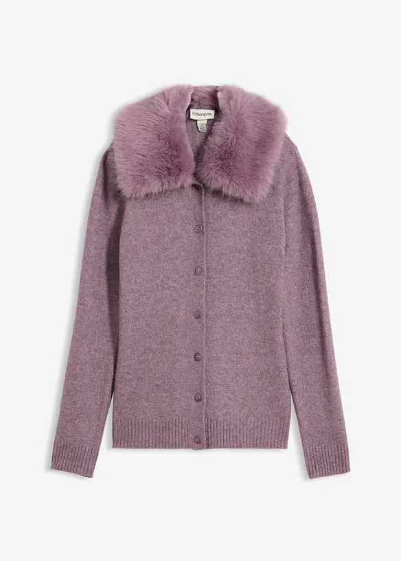 Cardigan i insv&auml;ngd modell med fuskp&auml;lskrage, bonprix