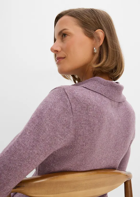 Cardigan i insv&auml;ngd modell med fuskp&auml;lskrage, bonprix