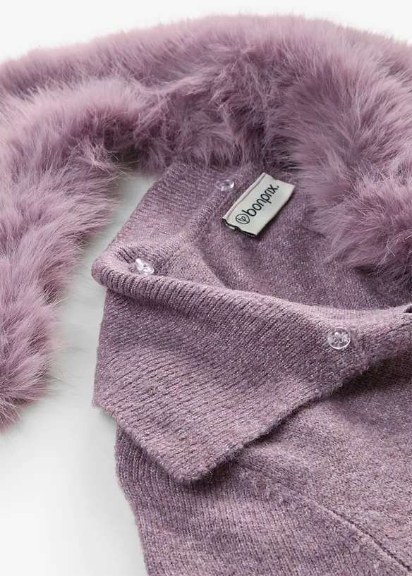 Cardigan i insv&auml;ngd modell med fuskp&auml;lskrage, bonprix