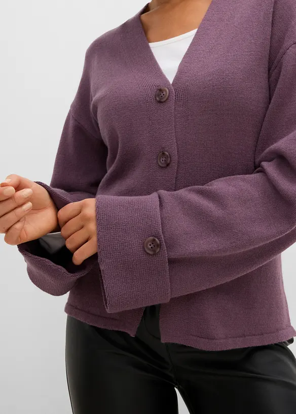 Cardigan i insv&auml;ngd modell av viskosmix, bonprix