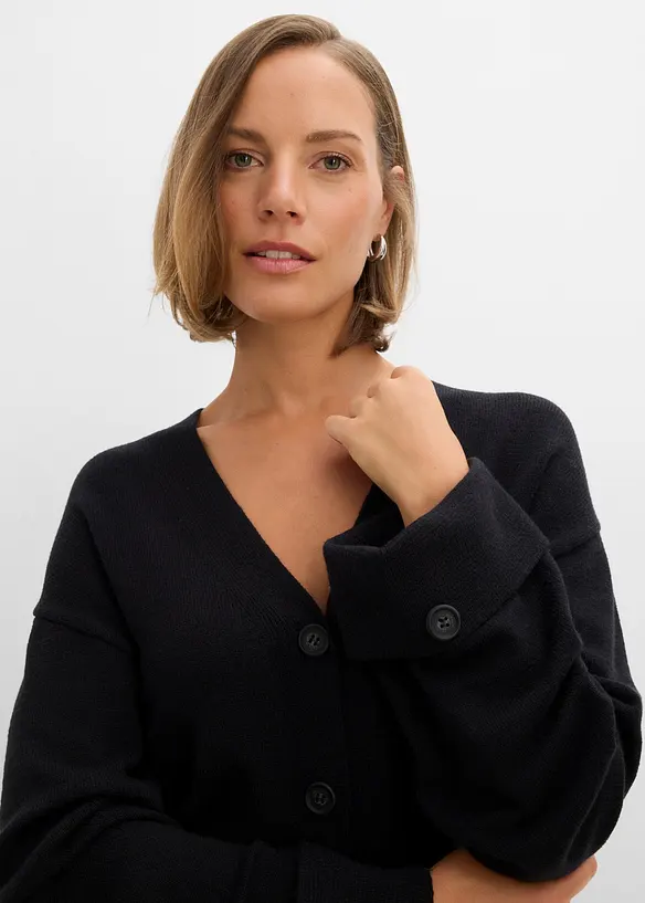 Cardigan i insv&auml;ngd modell av viskosmix, bonprix