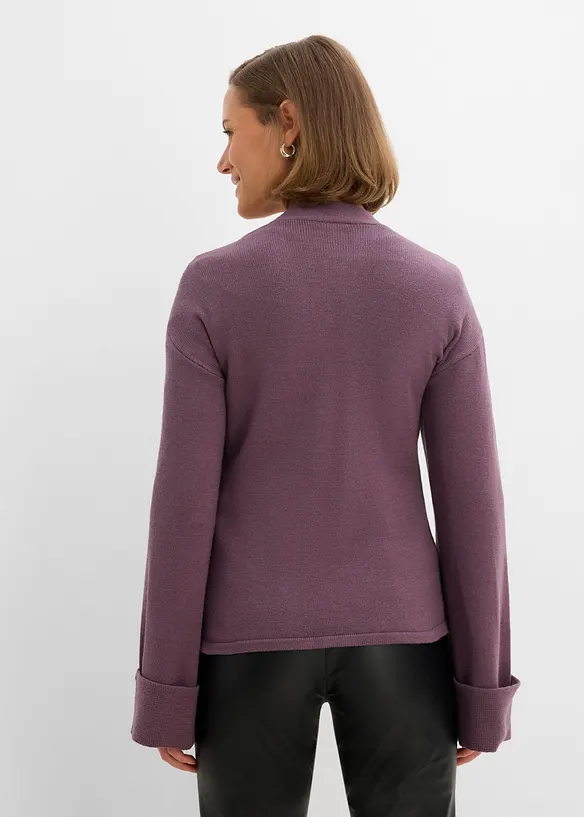 Cardigan i insv&auml;ngd modell av viskosmix, bonprix