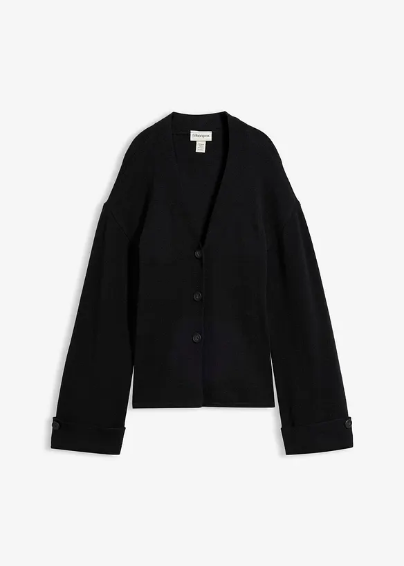 Cardigan i insv&auml;ngd modell av viskosmix, bonprix