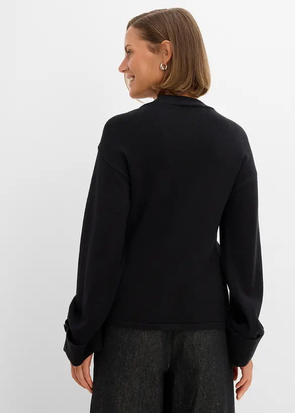 Cardigan i insv&auml;ngd modell av viskosmix, bonprix