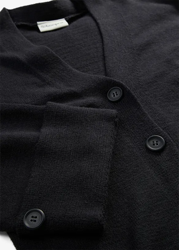 Cardigan i insv&auml;ngd modell av viskosmix, bonprix