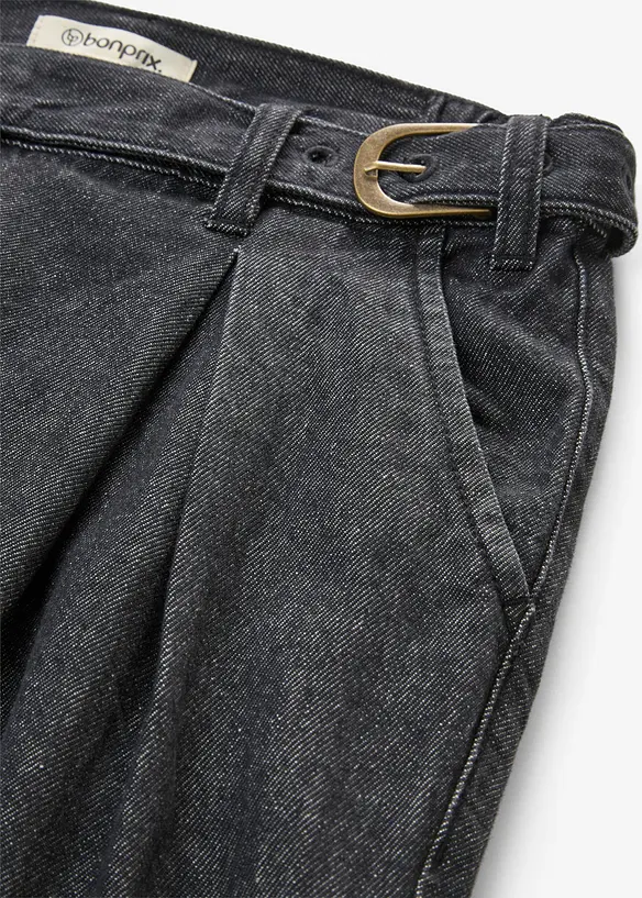 Wide Leg-jeans med gubbveck, bonprix