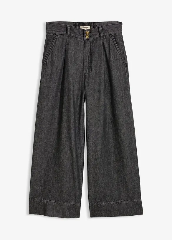 Wide Leg Jeans i kortare modell, bonprix