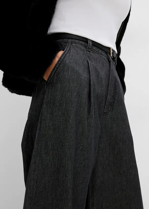 Wide Leg Jeans i kortare modell, bonprix