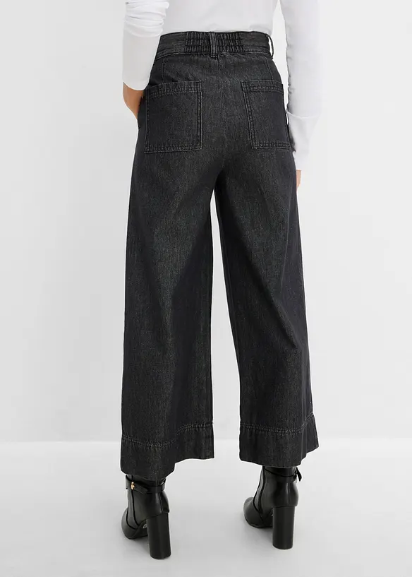 Wide Leg Jeans i kortare modell, bonprix