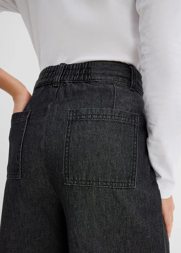 Wide Leg Jeans i kortare modell, bonprix