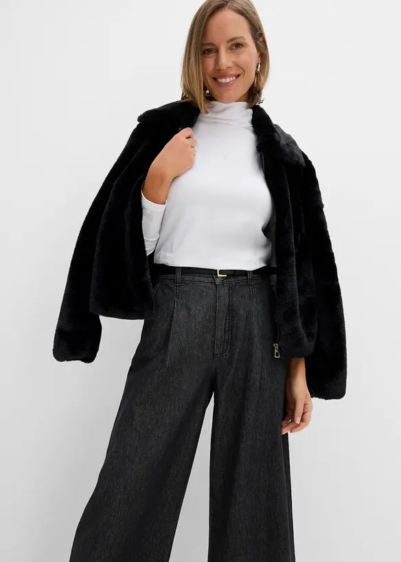 Wide Leg Jeans i kortare modell, bonprix