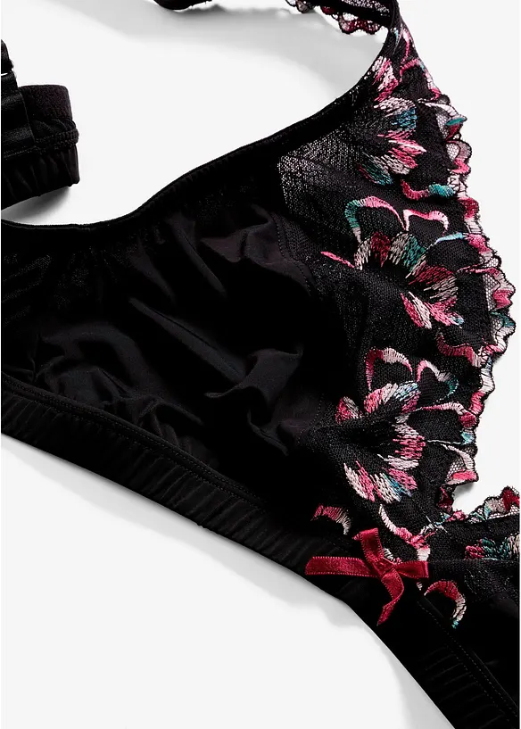 Bralette utan bygel, med diskret broderi, bonprix