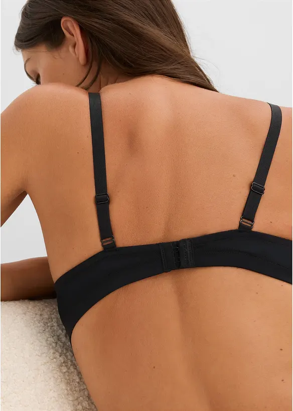 Bralette utan bygel, med diskret broderi, bonprix