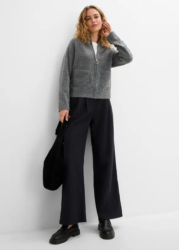 Cardigan med dragkedja, bonprix