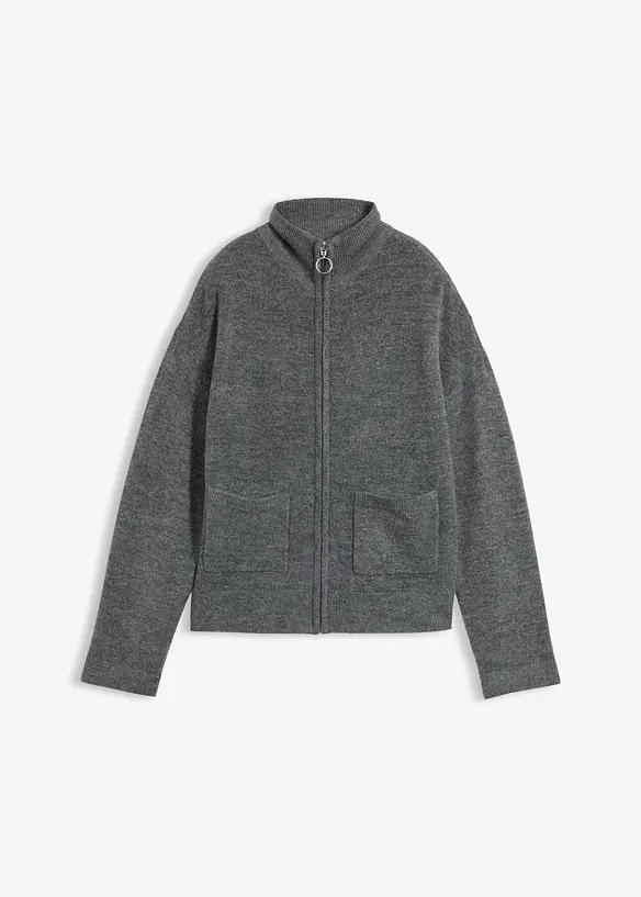 Cardigan med dragkedja, bonprix